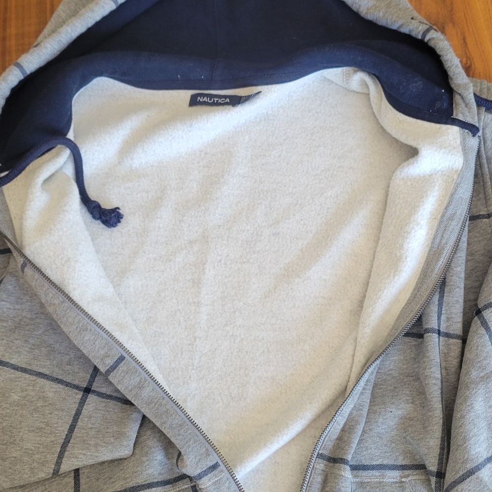 Nautica Men's Gray Hoodie Sweater - Picture 3 of 7